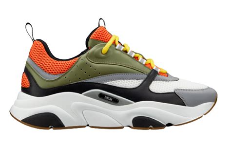 dior b22 hacoo|B22 Sneaker Orange and White Technical Mesh with Khaki and .